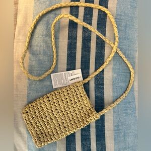 Old Navy Women's Woven Cream Crossbody Bag
